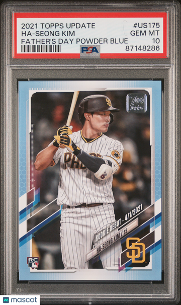 2021 Topps Update Ha-Seong Kim #US175 Father's Day Powder Blue PSA 10