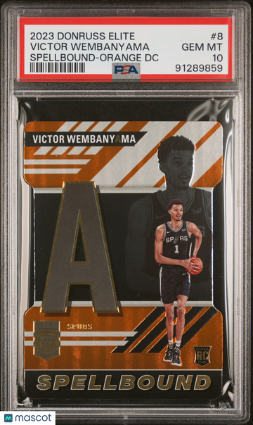 2023 Panini Donruss Elite Spellbound Victor Wembanyama #8 Orange DC PSA 10
