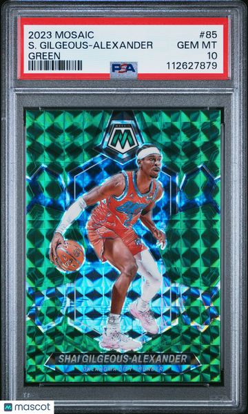 2023 Panini Mosaic S. Gilgeous-Alexander #85 Green PSA 10