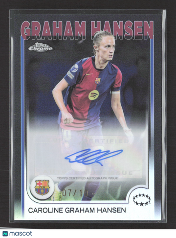 2025 Topps Chrome UEFA Women's Champions League Caroline Graham Hansen #AV-CGH /10