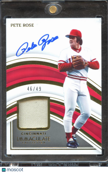 2023 Panini Immaculate Collection Pete Rose #AM-PR /49 Jersey Patch Memorabilia