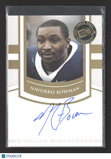 2010 Press Pass Sideline Signatures NaVorro Bowman #SS-NB /