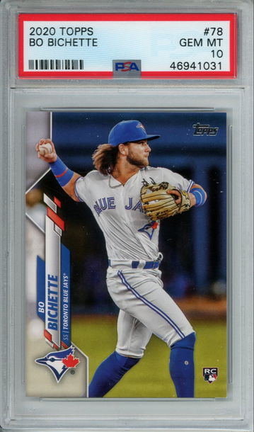 BO BICHETTE 2020 Topps #78 PSA 10 Rookie Card Toronto Blue Jays