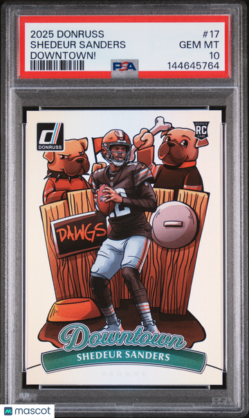 2025 Panini Donruss Downtown Shedeur Sanders #17 PSA 10