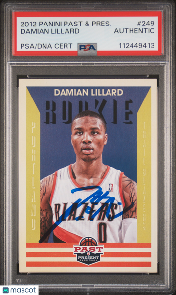 2012 Panini Past & Present Damian Lillard #249 PSA A Auto A