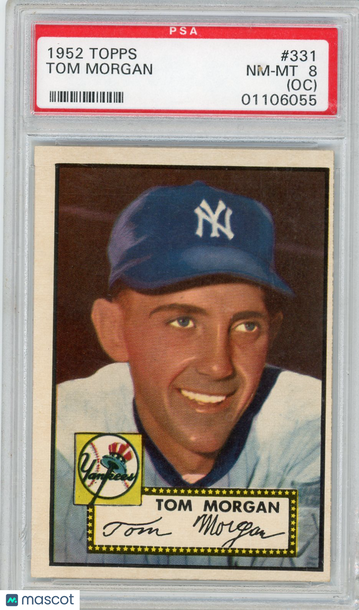 1952 Topps Tom Morgan #331 Oc PSA 8