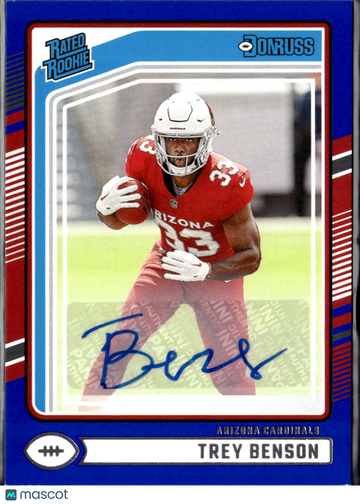 Trey Benson 2024 Panini Donruss Football Auto Arizona Cardinals
