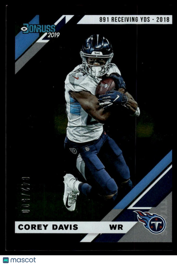 2019 Donruss Corey Davis #245 Season Stat Line SN