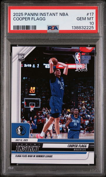 2025 Panini Instant NBA Cooper Flagg #17 /1 PSA 10