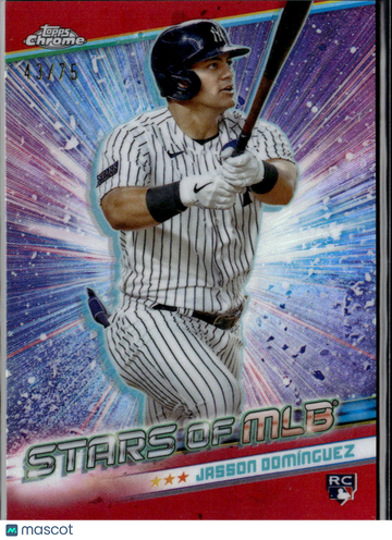 Jasson Domínguez 2024 Topps Chrome Stars of MLB RC Purple Refractor /75 New York Yankees