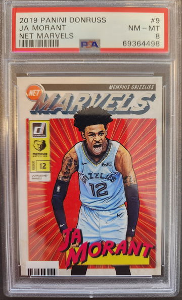 2019-20 Donruss Ja Morant NET MARVELS RC #9 PSA 8
