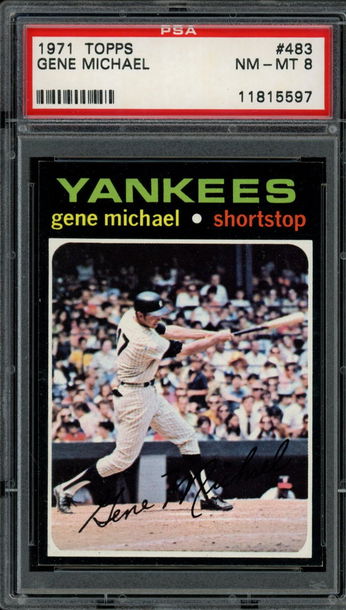 1971 Topps #483 Gene Michael PSA 8 Yankees