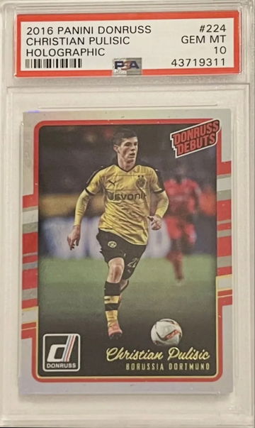 2016 Donruss Christian Pulisic Holographic Rookie Card PSA 10 Gem Mint *pop 118