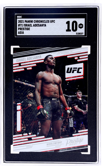 2021 Panini Chronicles Prestige UFC Israel Adesanya #71 SGC 10