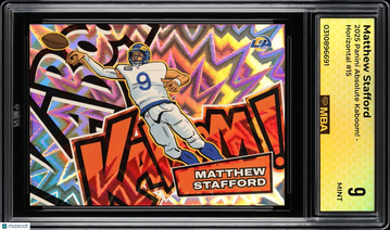 2025 Panini Absolute Kaboom! Matthew Stafford #15 Horizontal MBA 9