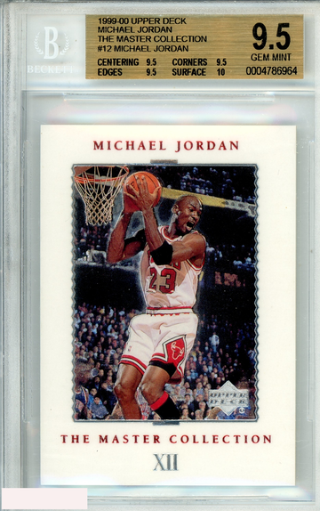 1999 UPPER DECK MICHAEL JORDAN#12 THE MASTER COLLECTION 86 OF 500 BGS 9.5 GM