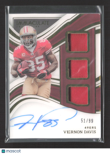 2023 Panini Immaculate Collection Vernon Davis #PC-VDA /99 Triple Patch Game-worn/used material Memorabilia
