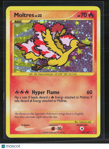 2009 Platinum – Supreme Victors Moltres Holo Secret Rare SR #149/147