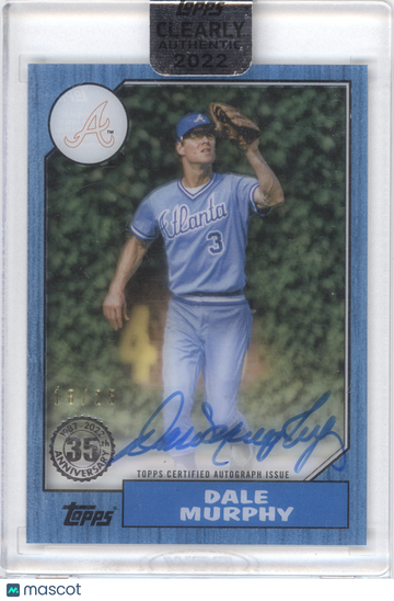 2022 Topps Clearly Authentic Dale Murphy #87TBA-DMU Blue /25