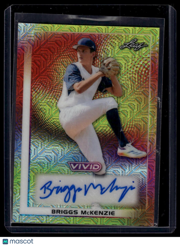 2026 Leaf Vivid Briggs McKenzie #BA-BM3 Base Autographs Mojo Yellow SN AU