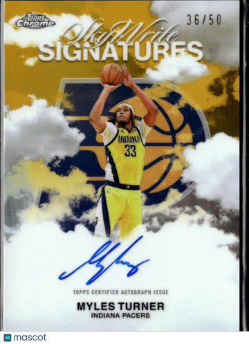 2025 Topps Chrome Sky-Write Signatures Myles Turner #SWS-MT /50
