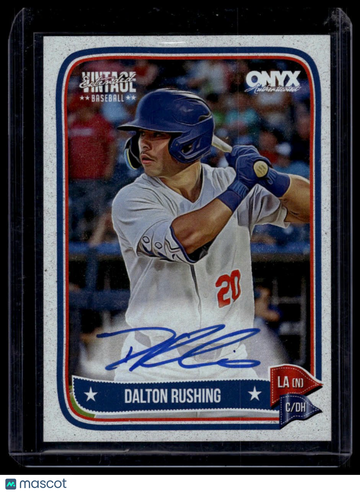 2024 Onyx Vintage Extended Dalton Rushing #VADARU Autographs AU