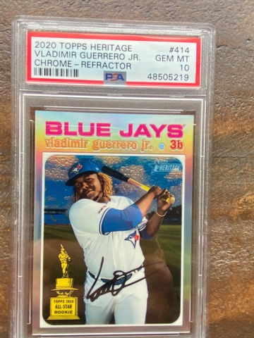 2020 Topps Heritage Vladimir Guerrero Jr. CHROME REFRACTOR /571 PSA 10 Gem Mint