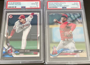 2018 Bowman & 2018 Topps Update Shohei Ohtani Rookie Card PSA 10 Lot of 2