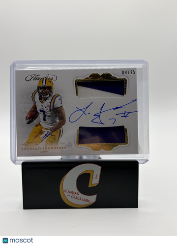 2020 Panini Flawless Collegiate Leonard Fournette #17 /25 Dual Patch Memorabilia
