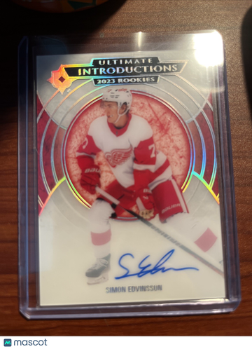 2023-24 Upper Deck Ultimate Collection Simon Edvinsson #UI-8 Autographs Rookie