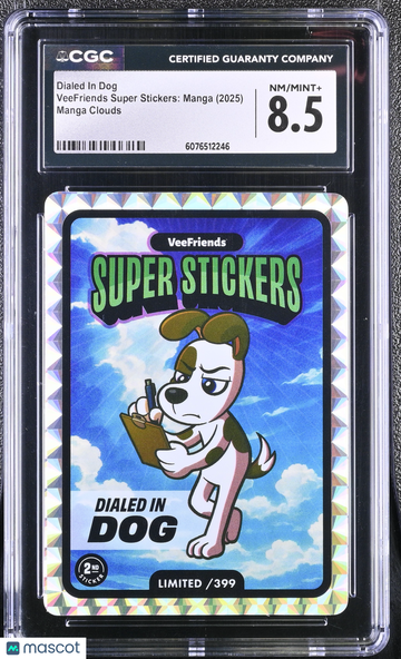 2025 Veefriends Super Stickers: Manga Dialed In Dog Manga Clouds /399 CGC 8.5