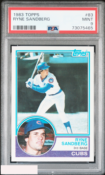 1983 TOPPS RYNE SANDBERG #83 ROOKIE RC CHICAGO CUBS HOF PSA 9 MINT