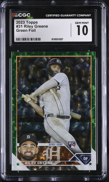 2023 Topps #31 Riley Greene /499 CGC 10