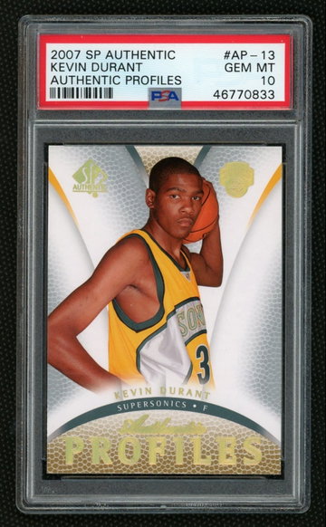 2007 Kevin Durant Upper Deck SP Authentic Profiles Rookie PSA 10 Gem Mint