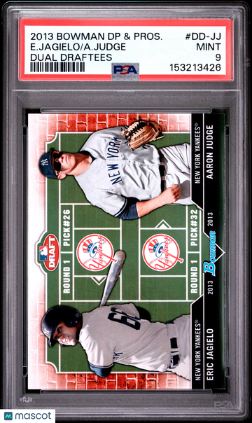 2013 Bowman Draft Picks & Prospects Dual Draftees Aaron Judge Eric Jagielo #DD-JJ PSA 9