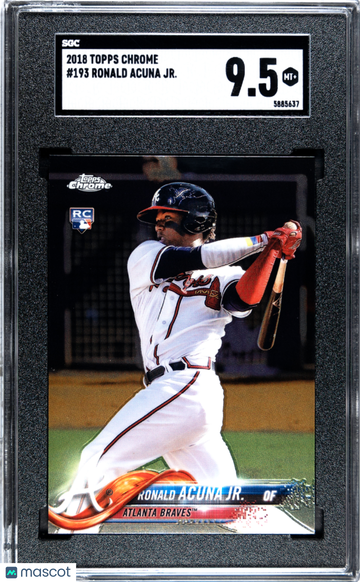 2018 Topps Chrome Ronald Acuna JR. #193 SGC 9.5