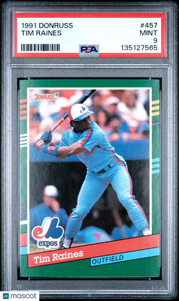 1991 Donruss Tim Raines #457 PSA 9
