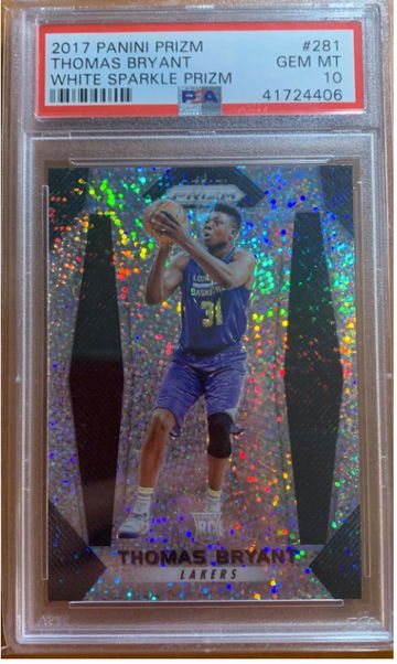 Thomas Bryant prizm white sparkle psa 10