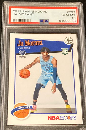 2019 Panini Hoops JA Morant Tribute PSA 10