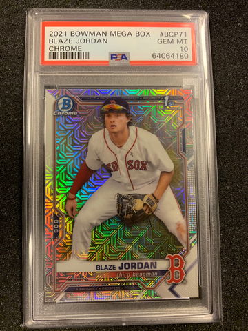 2021 Bowman 1st Chrome Mega Mojo Blaze Jordan #BCP-71  PSA10