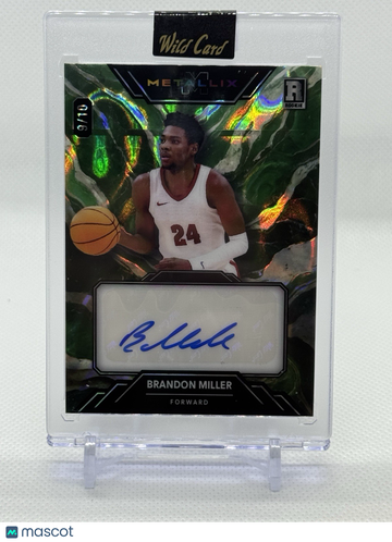 2024 Metallix Brandon Miller #10 Green Lava Board Rookie