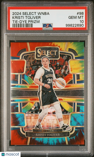 Graded 2024 Panini Select WNBA Tie Dye Prizm PSA 10 Kristi Toliver #98 /25 Low Pop