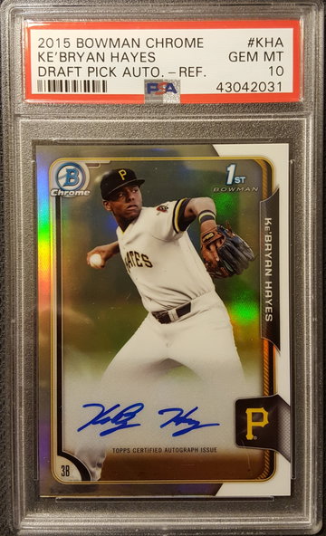 2015 Bowman Chrome Ke'Bryan Hayes Autograph Refractor PSA 10