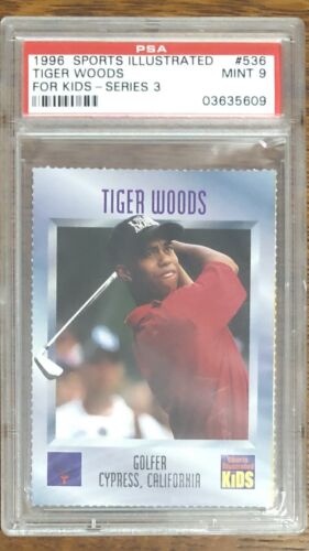 1996 S I for Kids #536 Tiger Woods RC PSA 9