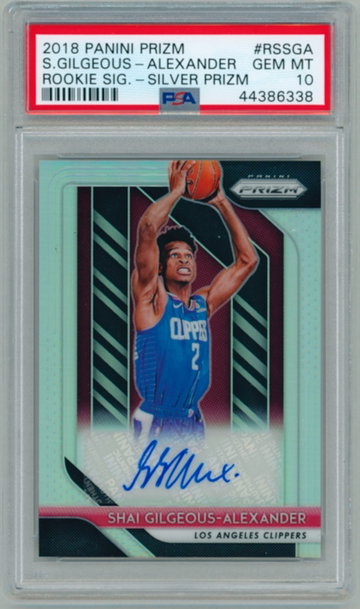 Shai Gilgeous-Alexander 2018 Prizm Rookie Signatures Silver Prizm