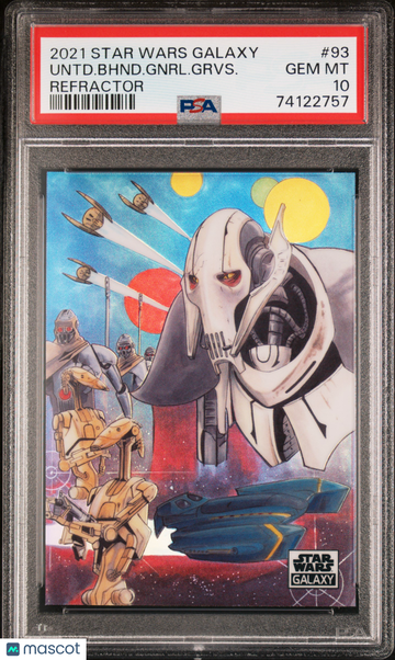 2021 Topps Chrome Star Wars Galaxy Untd. Bhnd. Gnrl. Grvs. #93 PSA 10