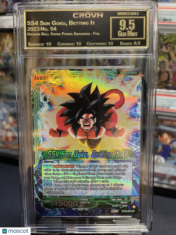 2023 Bandai Dragon Ball Super Power Absorbed SS4 Son Goku Foil CROWN 9.5 #BT20-054