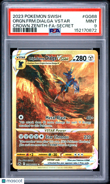 2023 Pokemon Sword And Shield Crown Zenith Orgn. FRM. Dialga VSTAR Crown Zenith-Fa-Secret PSA 9 #GG68