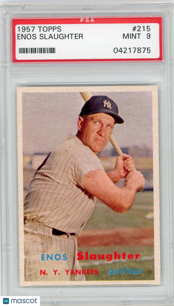 1957 Topps Enos Slaughter #215 PSA 9