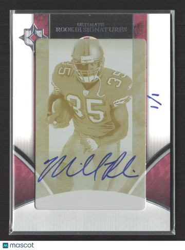 2006 Upper Deck Ultimate Collection Ultimate Rookie Signatures Michael Robinson #229 Printing Plate Yellow /1
